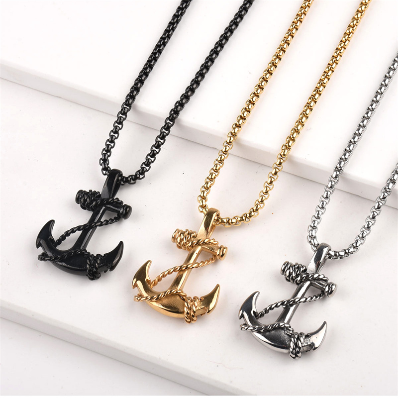 Battle Rope Anchor - Moda mar âncora marinheiro homem pingente