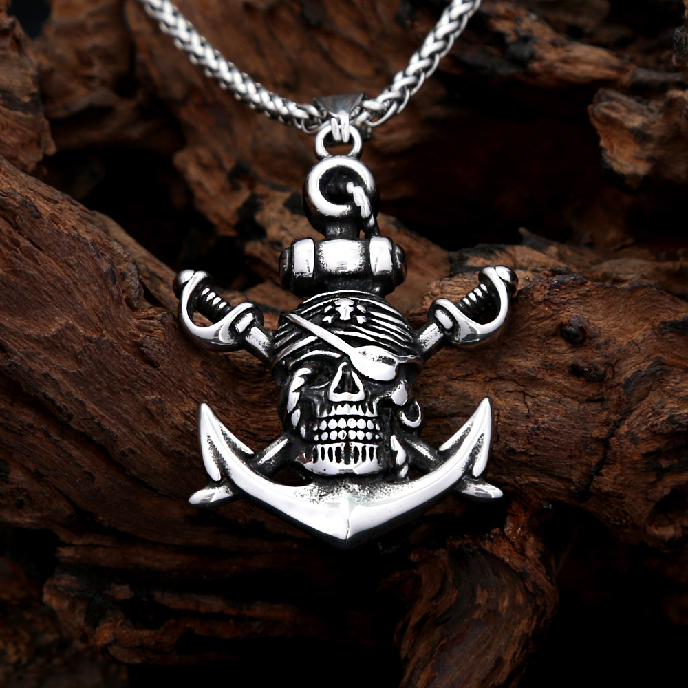 Battle Rope Anchor - Colar com Pingente de Crânio de