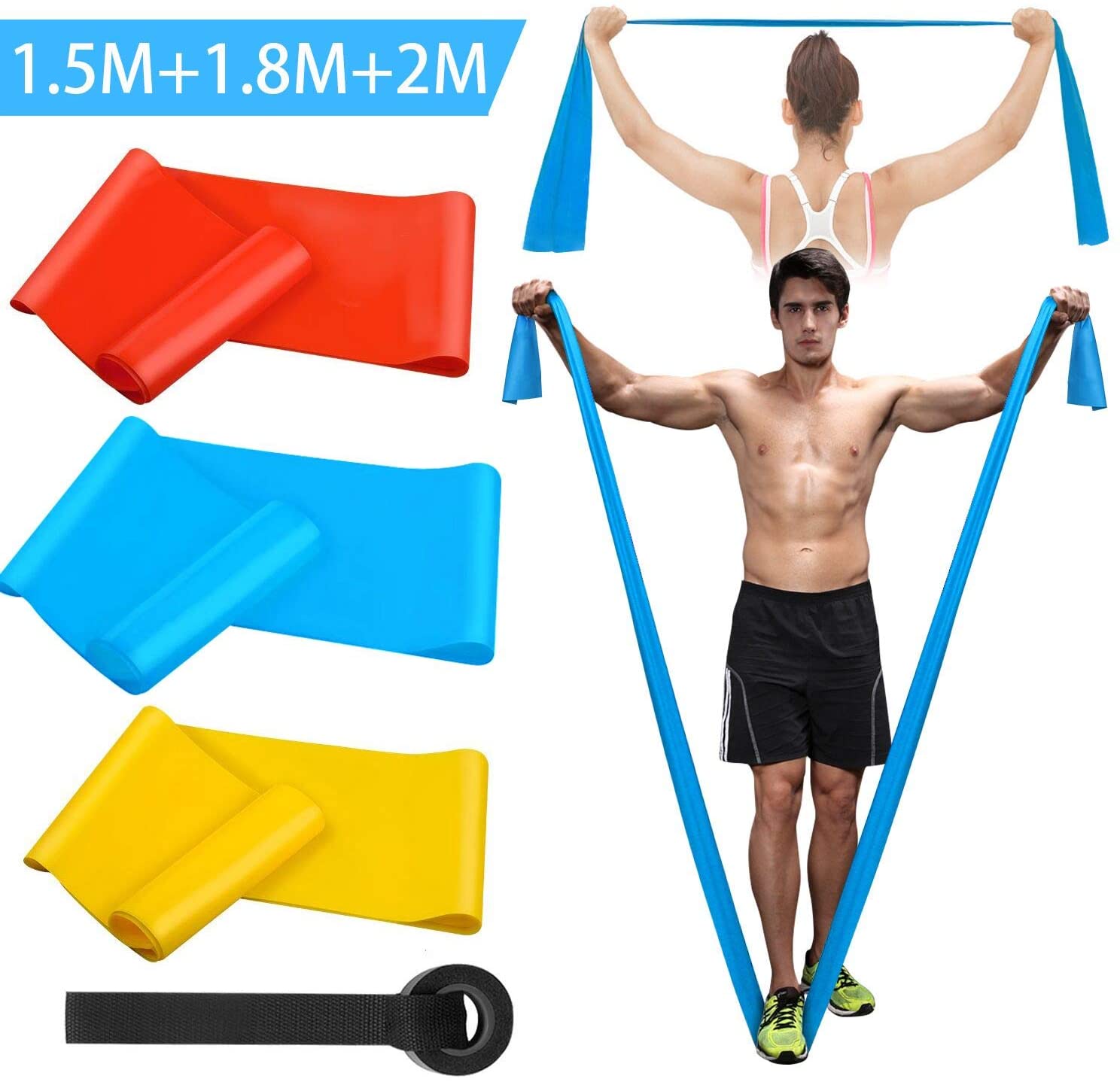 Crossfit Workout With Equipment - Faixas elásticas de fitness, 3 peças,
