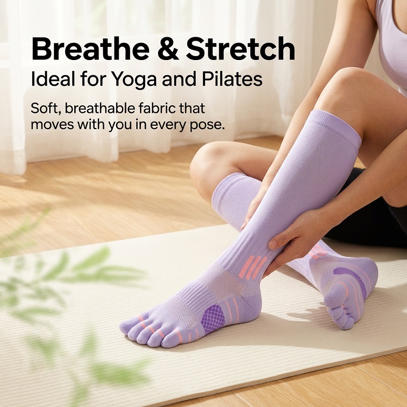 1/6 Pares de Meias Longas Femi - Crossfit Yoga avaliação e preço