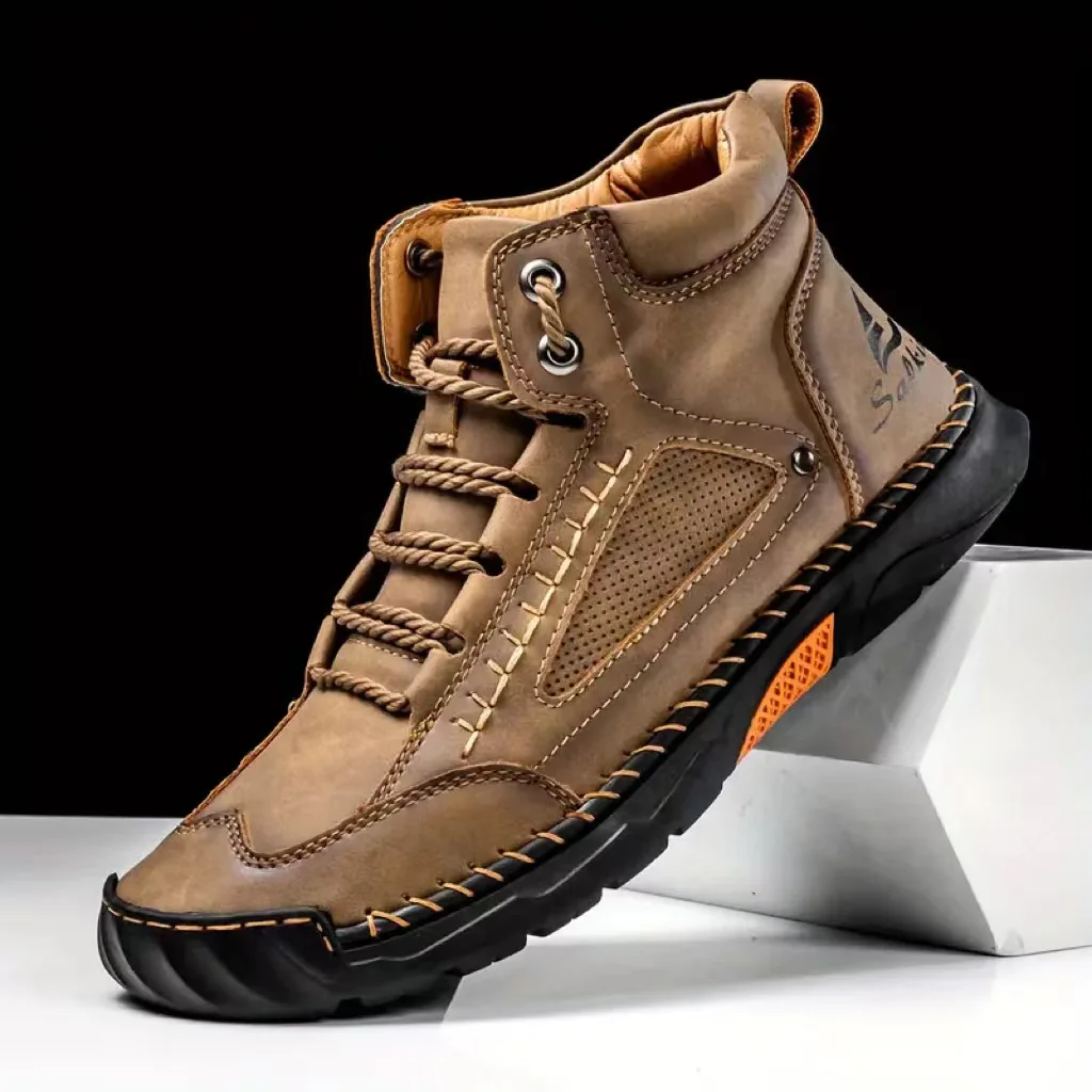 Botas masculinas costuradas à  - Crossfit Outdoor avaliação e preço